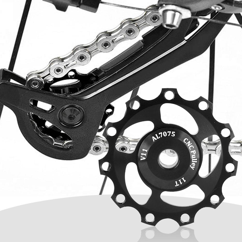 GUB Leichte 11T Mountainbike Fahrrad Schaltwerk Riemenscheibe Führungsrad (Schwarz)