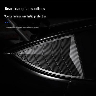Tesla Model Y Rear Triangle Window Louver Deflector Sticker
