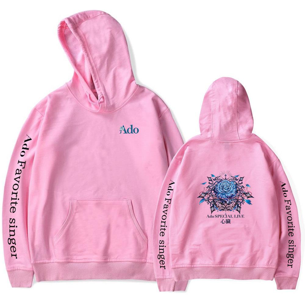 Ado Anime Hoodie Harajuku Pullover Tops Women Men Sweatshirts New Cartoon Printed Long Sleeve Fashion Female Cosplay Streetwear