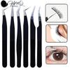 Stainless Steel Tweezers for Eyelash Extension High Precision Lash GraftingTweezers Precise Fiber Anti-slip Tweezer Makeup Tools