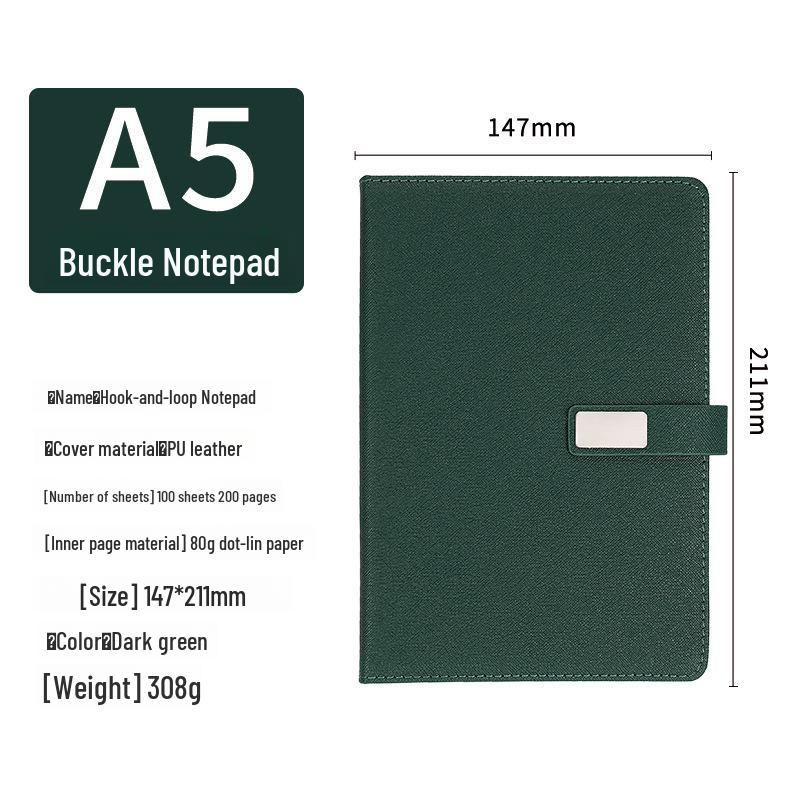 A5 Magnetlås Affärsanteckningsbok Presentförpackning med Anpassningsbar Logotyp