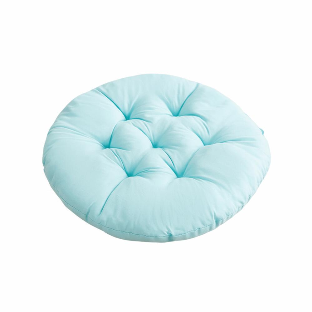 Durable Nap Pillow Round Pad Thicken Solid Color Chair Cushion Non-slip Round Cushion Dining