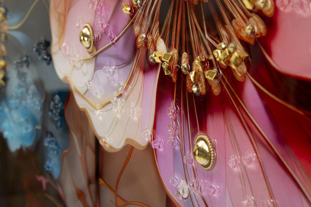 Laquared Wall Panting With Frame Narcy -A- 82X4X82