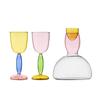 Handmade High Borosilicate Colored Glasses Creative Goblet Champagne Contrasting Color Bordeaux Burgundy Red Wine Cups Decanter