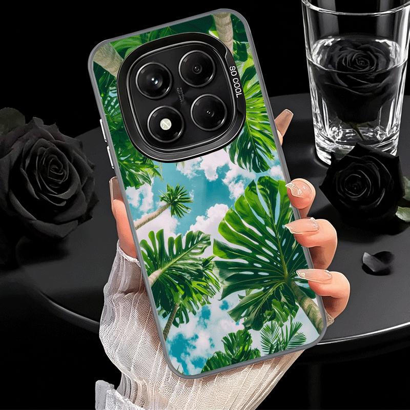 Summer Plants Green Leaf Soft Phone Case for Xiaomi Redmi Note 13 14 15 Pro Plus 12S 12 11S 11 11T 10S 10 Shockproof Cover Back