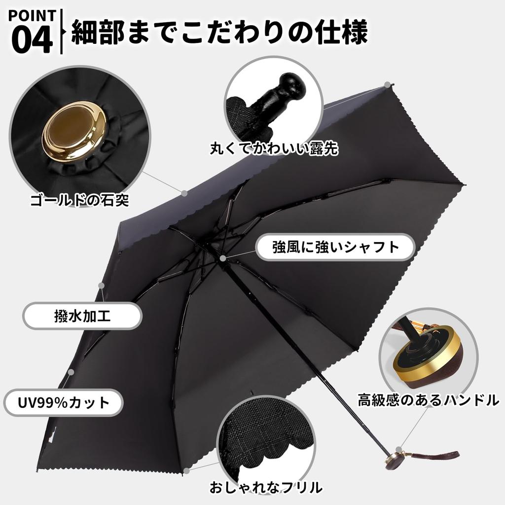 compact folding umbrella for weighing just 145g than a Features include a matching front and UPF UV heat and light retractable ruffled RST5057