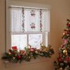American Christmas Curtain Finished Bell Christmas Theme Embroidered Lace Door Curtain Rectangle Beautification Decorative Coffee Curtain