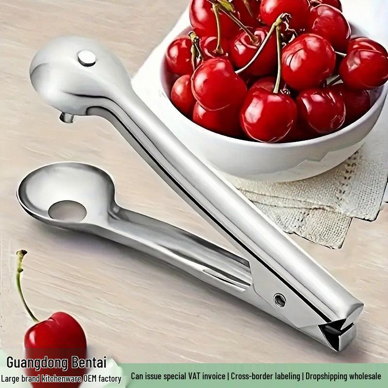 Red Jujube Cherry and Date Pitter – Stainless Steel Pit Remover Tool