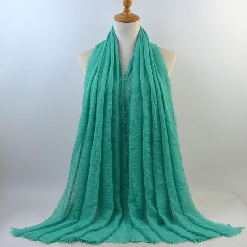 

Cotton Linen Crinkle Scarf Ethnic Style Lightweight Long Shawl Wrap Soft Textured Material for All Season Use Women Men One Size