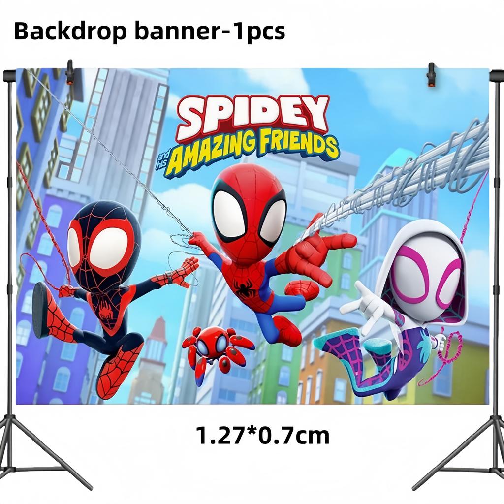 Spider Hero Birthday Party Decoration Plate Cup Banner Balloon Superhero Party Favors Baby Shower Decor Birthday Supplies Gift