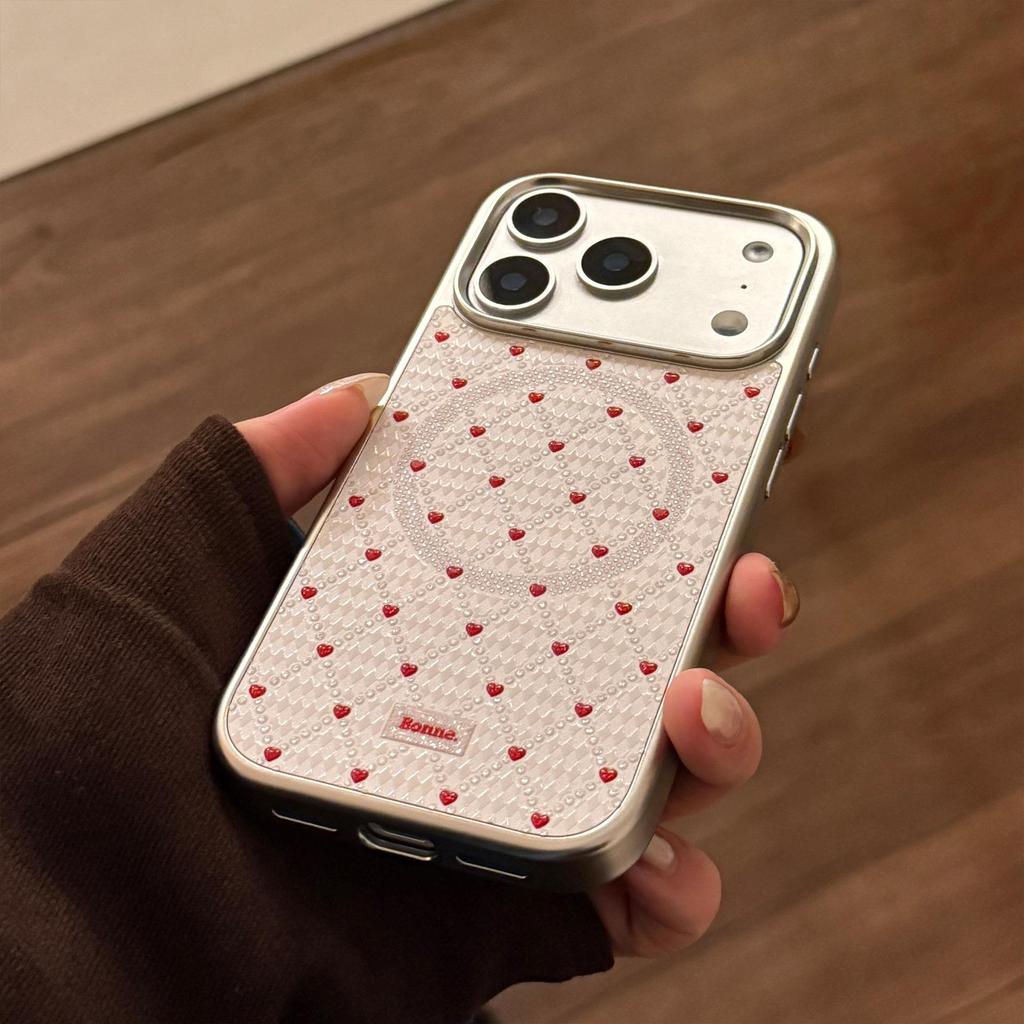 Herzförmige Stand-Handyhülle für iPhone 16, iPhone 17, iPhone 17 Pro Max