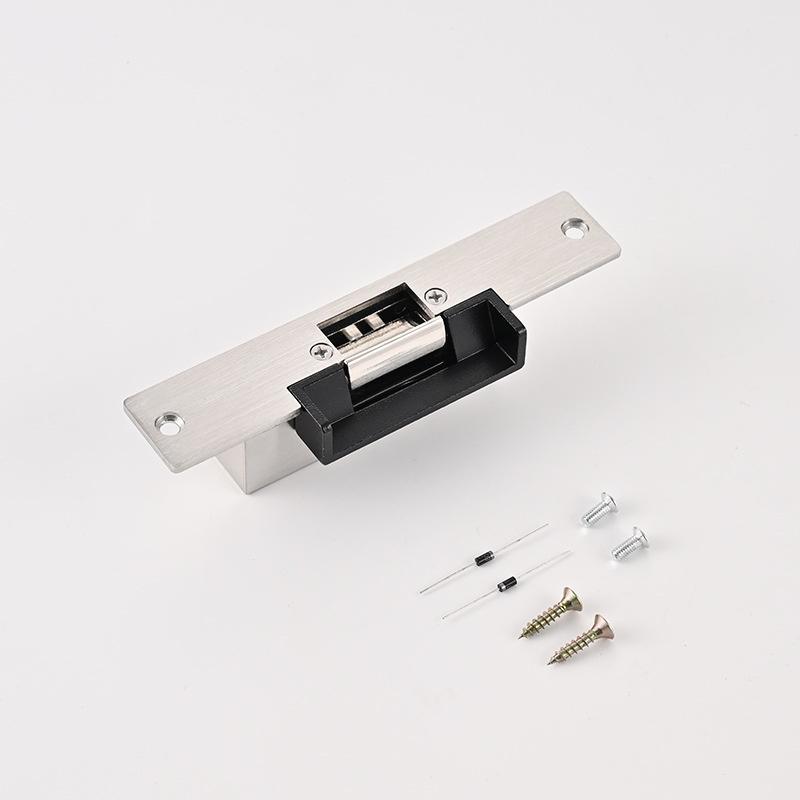 DFD Narrow-mouth Cathode Model Standard Electric Strike Lock 12V Long Short Faceplate for Wooden Metal Door Access