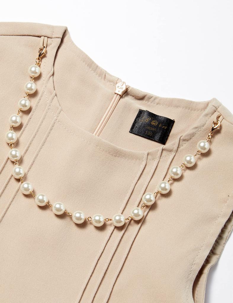 Laura Sleeveless Dress with Necklace and Ribbon Girls'