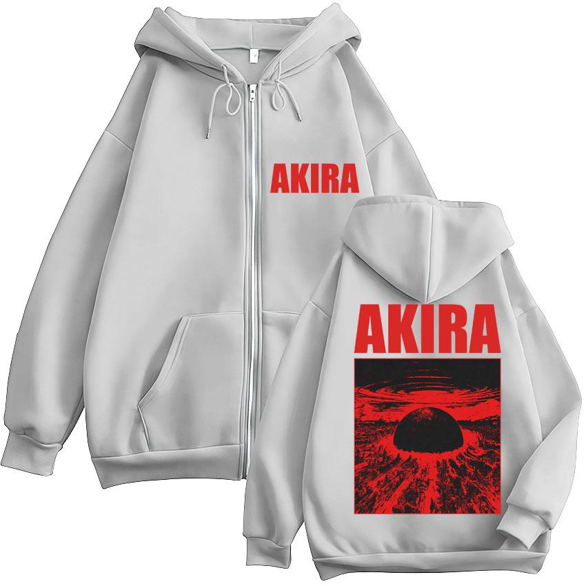 Japan Anime Akira Zip Up Hoodie Science Fiction 90s Movie Shotaro Kaneda Trend Zip Up Sweatshirt Men Women Jackets
