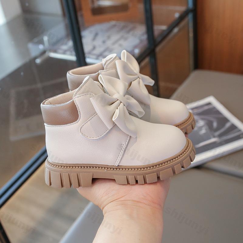 Autumn Children's Ankle Boots Girls Bow-knot Princess Shoes Sweet Kids Boots Non Slip Comfort Casual Toddler Boots 21-30