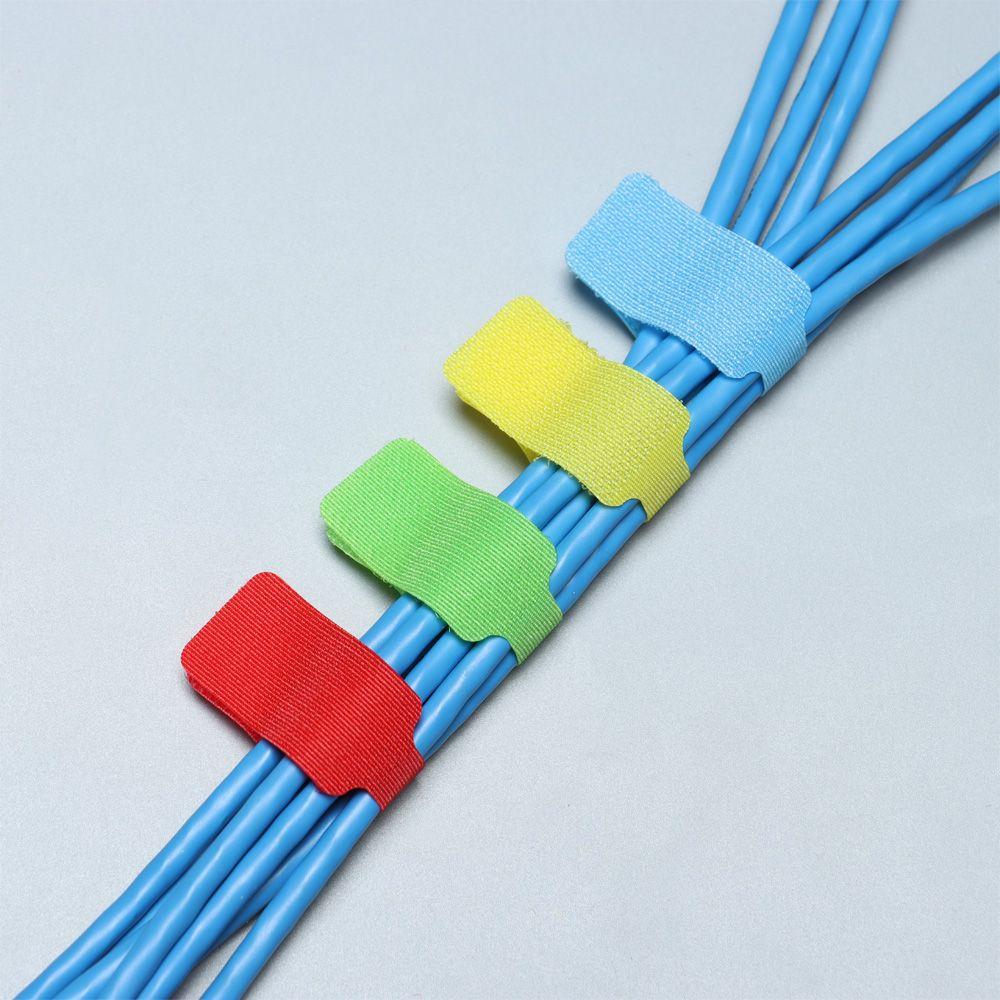 5Pcs Nylon Cable Cord Labels Strap Hook And Loop Colorful Writable Wire Labels For Electrical Cable Organize Cord Identification