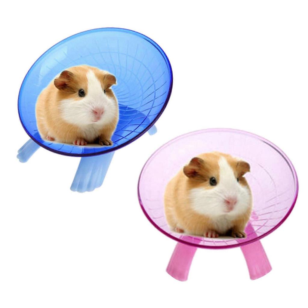 Hamster Running Wheel Silent Mouse Running Toy Flying Saucer Axle Wheel Rat Running Disc Toys Small Animal Hamster  Pink