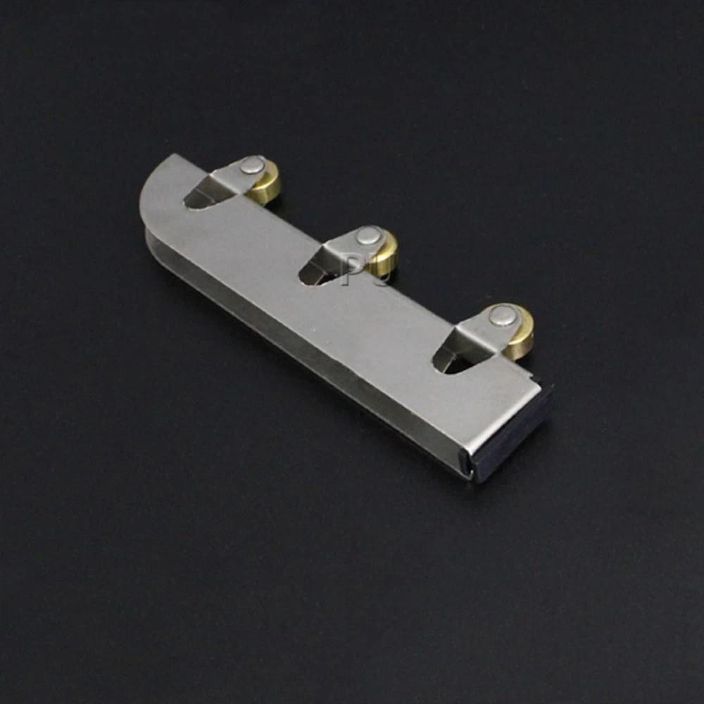 4PCS/Set Stainless Steel Pulley Roller 3 Copper Wheels Load-Bearing Track Wheel Wear-resistant Smooth Window Pulley