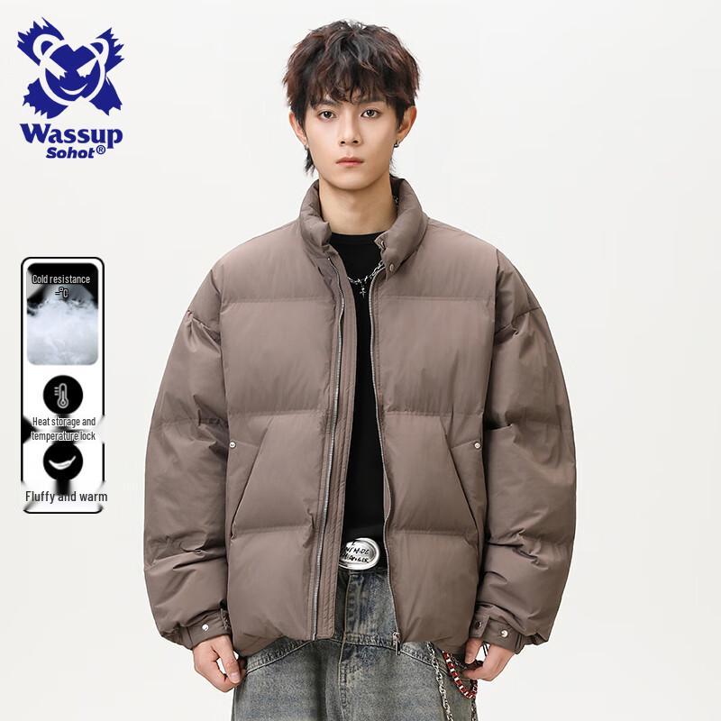 Wassup Sohot Men's Stand Collar Padded Winter Coat