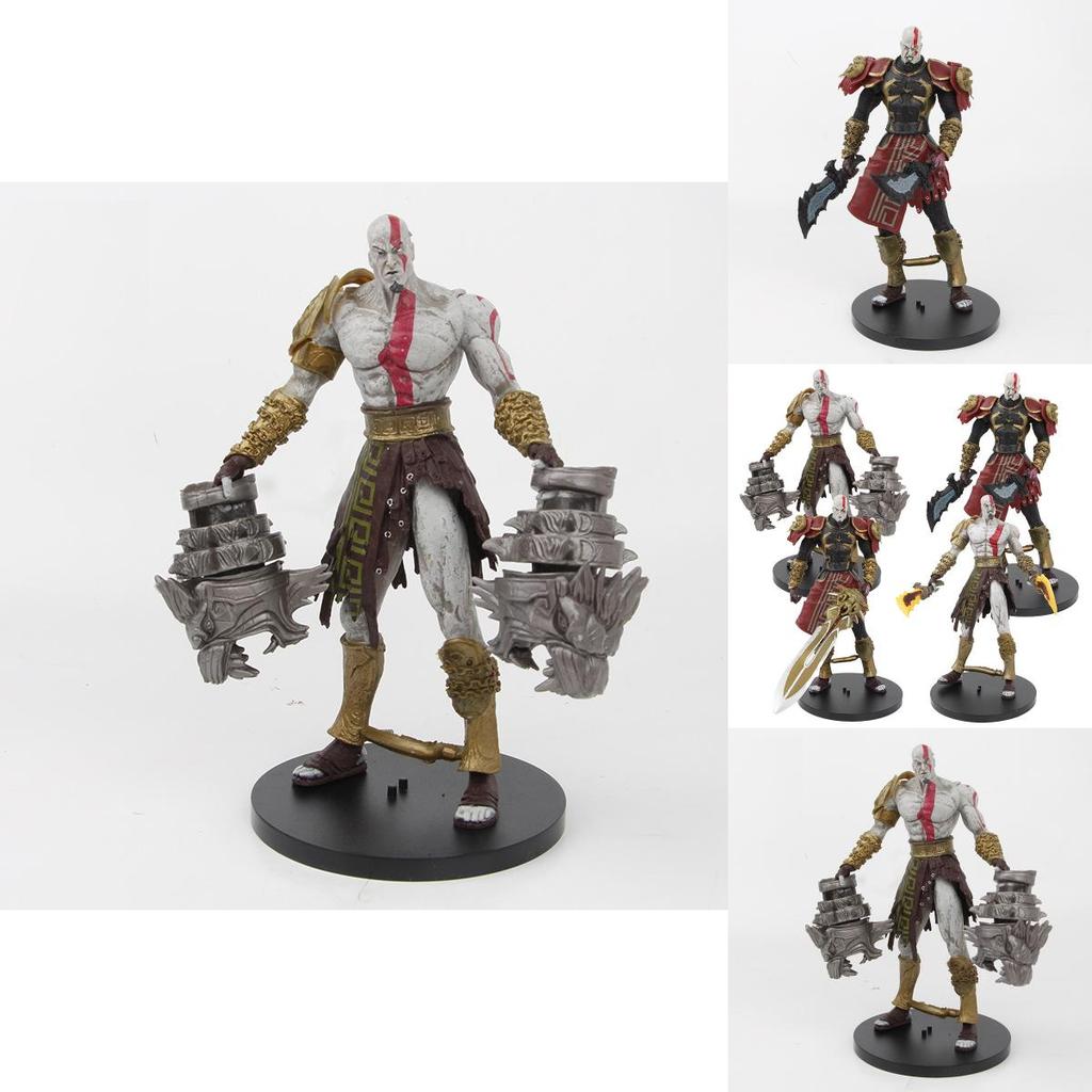God Of War Kratosfigure Pvc Poseable Model With Fire Effect For Collectors