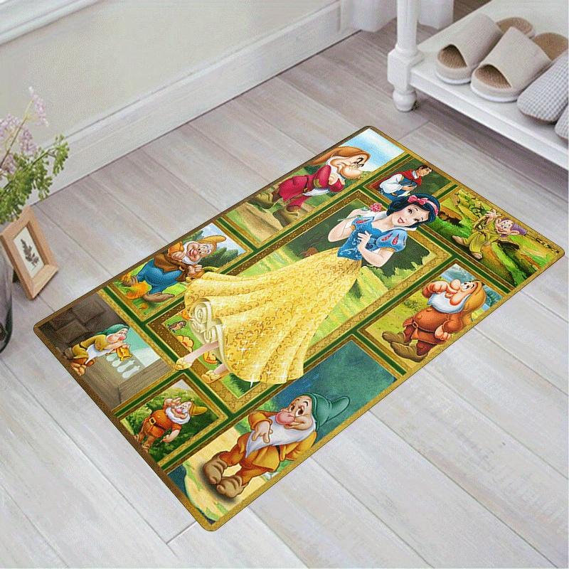

1pc Snow White and The Seven Dwarfs Rug Anti Slip, Non Shedding, Ideal for Living, Bedroom & Laundry Handcrafted Home Decor 60cm by 90cm
