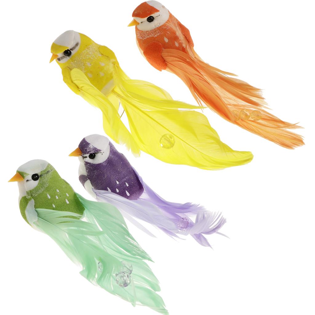 Decorative Birds Artificial Foam Feather Simulation for Home Garden Party Wedding Accent Decor