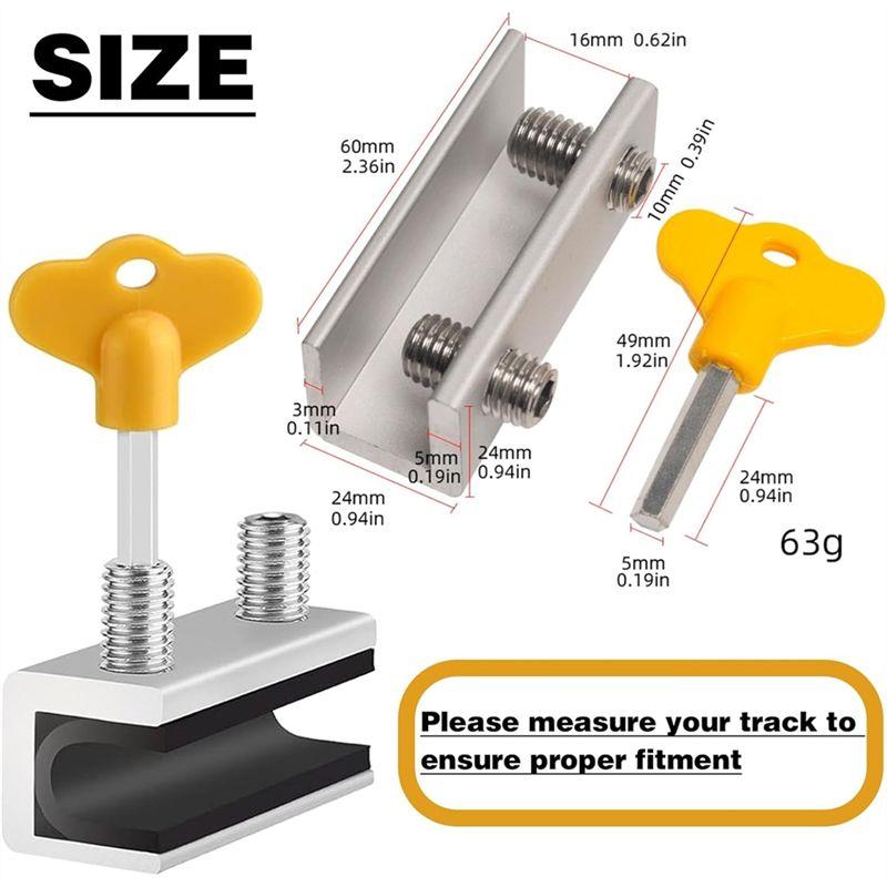 A84X-10 Sets Adjustable Sliding Window Locks With Keys - For Vertical & Horizontal Windows/Doors, Home Office Patio Bedroom