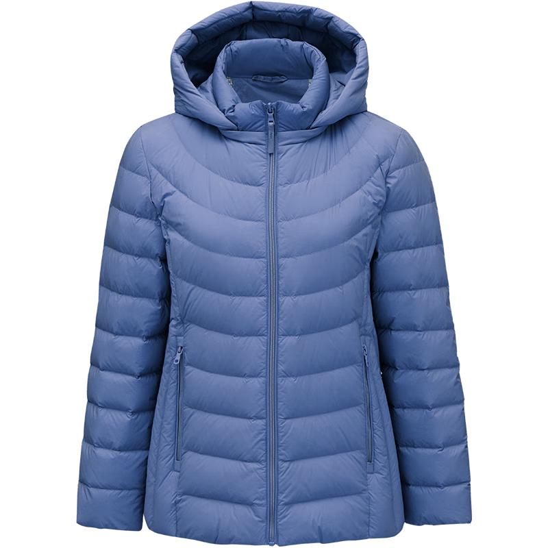Tanboer Women's Lightweight Short Down Jacket with Detachable Hood TD236256