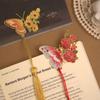 Tassel Metal Bookmark Metal Book Clip Retro Butterfly Bookmark  Teacher