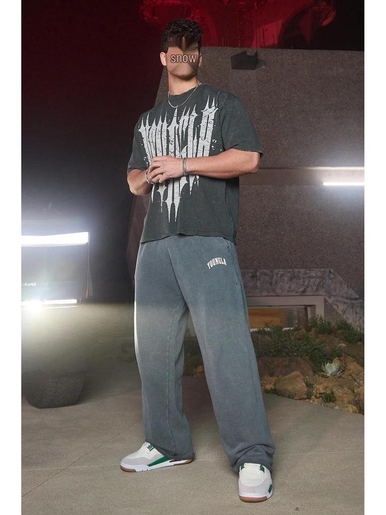 YOUNGLA Men's Loose Fit Joggers - Straight Leg Fitness & Casual Pants