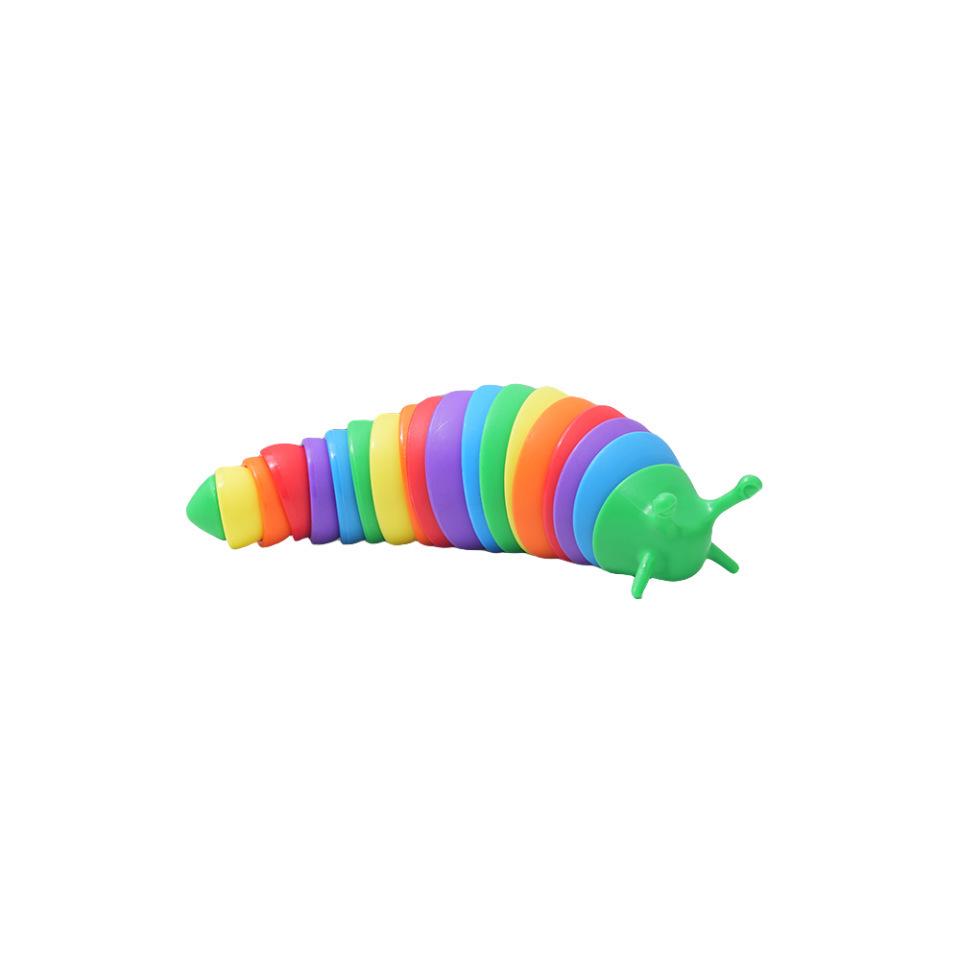 New Douyin-Style Colorful Rainbow Caterpillar Decompression & Educational Toy Slug