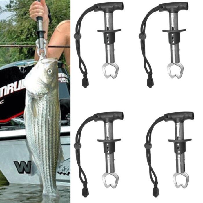 Portable Stainless Steel Fish Lip Gripper Grabber Fishing Tools Fishing Pliers Accessories