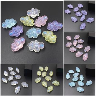 Luminous Jewelry Making Fashion Bracelet Necklace DIY Accessories Handmade Sparkling Cloud Loose Beads Materials 5pcs Mobile Phone Chain Fine Flash
