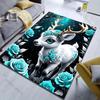 1PC Flower Deer Printed Carpet for Bedroom Living Room Bedside Sofa Floor Mat Modern Home Decor Area Rug Fast Shipping