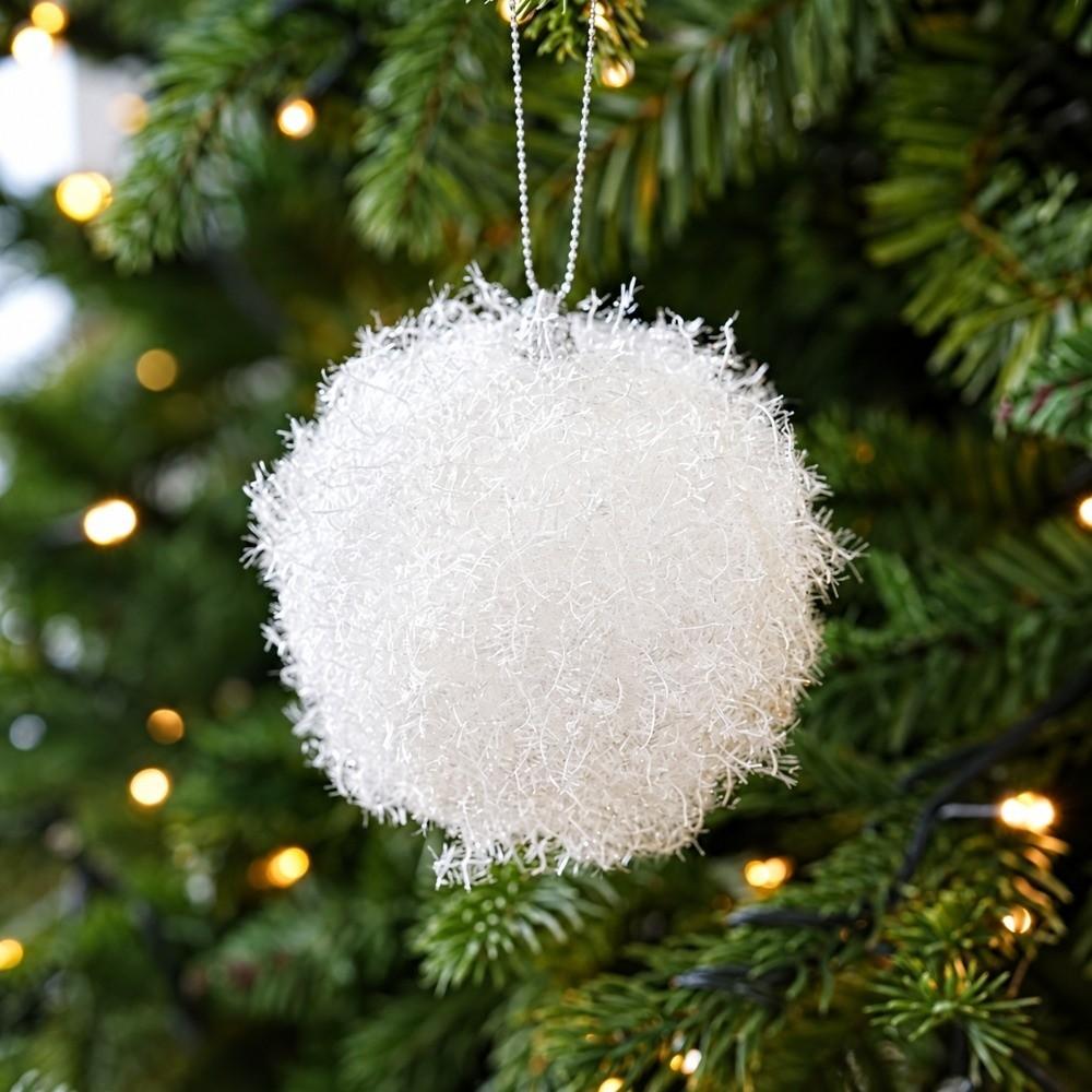 Fluff Texture Xmas Bauble Foam Tree Hanging Decor Creative Christmas Ornament Home Xmas Decor