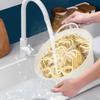 Kkioiome Strainers and Colanders, Silicone Collapsible Sink Collander, 13in, Strainers and Colanders for Kitchen, Large Drainer for Vegetable, Food,