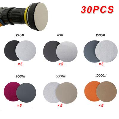 30pcs 996A 2Inch Sanding Disc Sandpaper 50mm 240/600/1500/2000/5000/10000 Grit For Polishing Grinding Herramientas