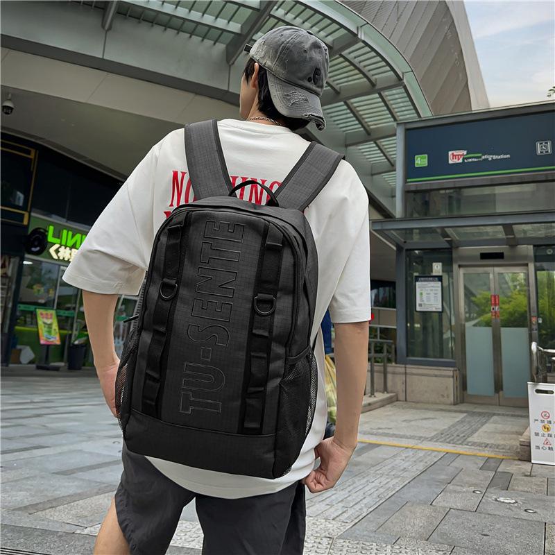 Trendy Cool Large-capacity Backpack Men's New Fashion Simple Travel Computer Backpack College Students Class Commuting Schoolbag