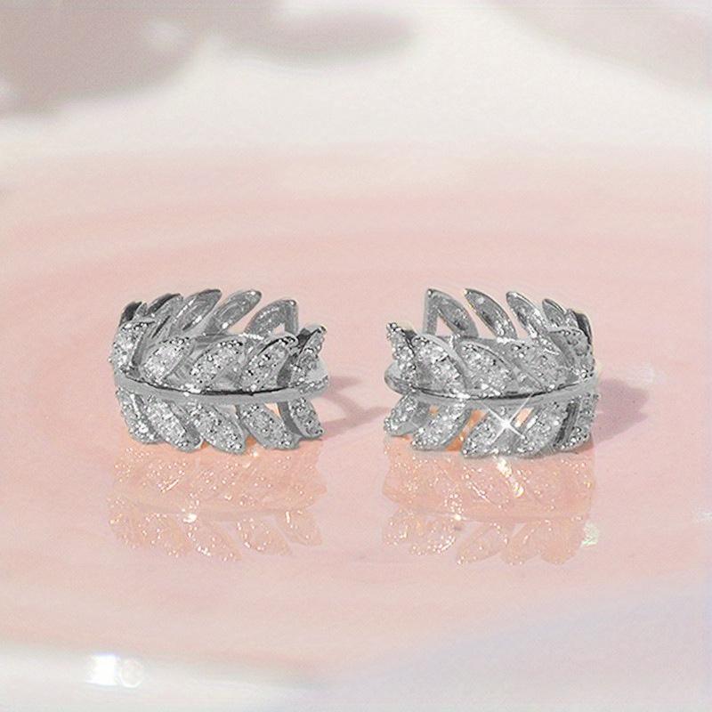 Luxurious geometric elegant ring earrings, women's wedding engagement party jewelry accessories