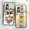 Niedliche Eulen Herzen Liebhaber Weihnachten Handyhülle Für Xiaomi Poco X6 X5 X4 X3 GT NFC M4 M5 Pro 5G M3 Mi Note 10 Lite F5 F4 F3 F2 F1 Kappe