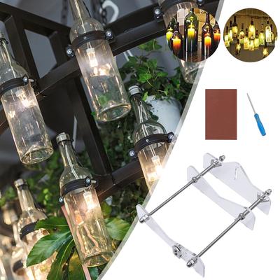 Glass Cutter Glass Bottle Cutter Cutting Tool DIY Glass Cutting Machine Square and Round Wine Beer Glass Sculptures Cutter