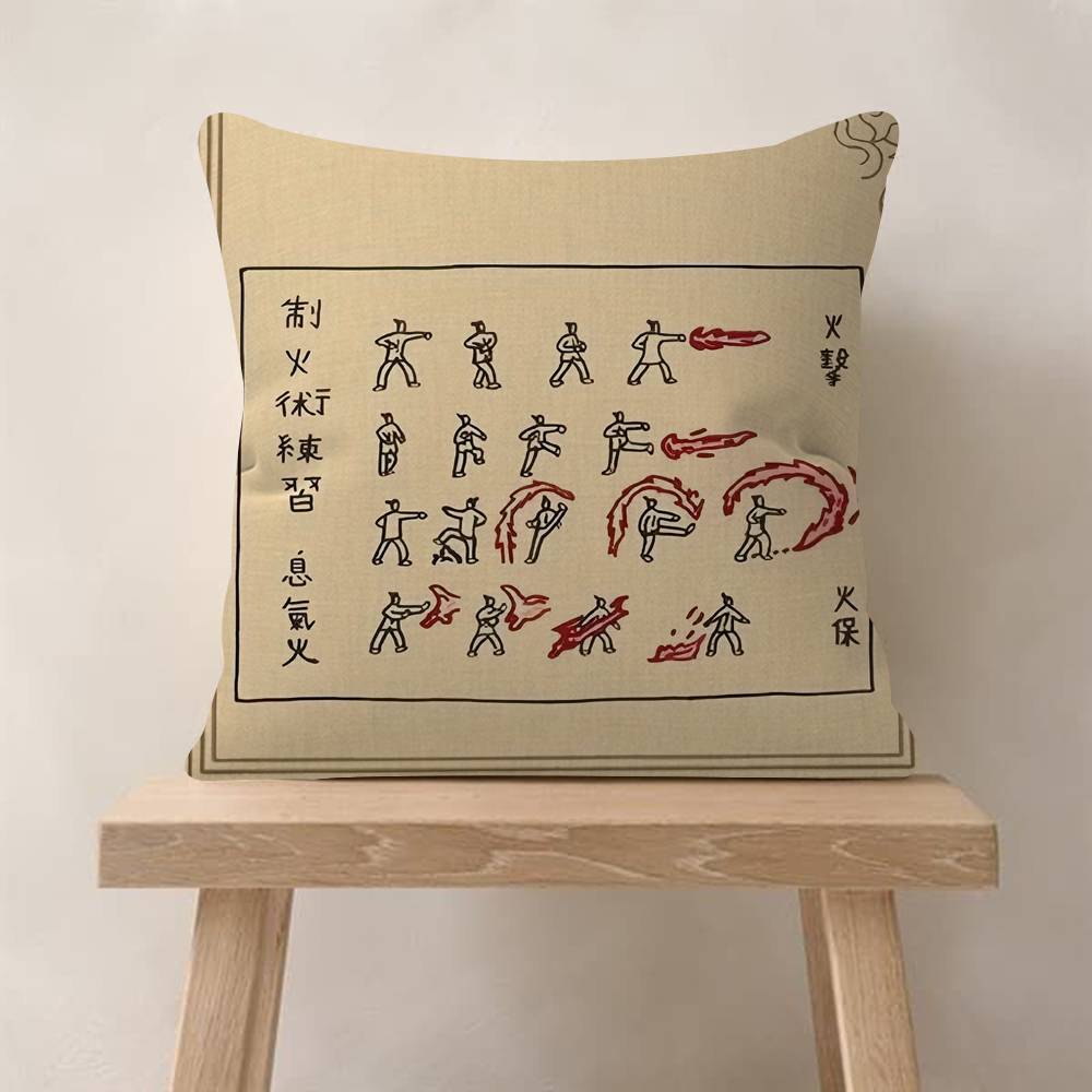 AvatarDe Legende van Aang Gezocht Retro Kussen Cadeau Huis Kantoor Decoratie Slaapkamer Bank Auto Kussenhoes Hoes x