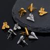 2pcs 4pcs Stainless Steel Love Heart Ear Studs Minimalist Stud Earrings Earplug for Women Girl DIY Accessories Jewelry Making