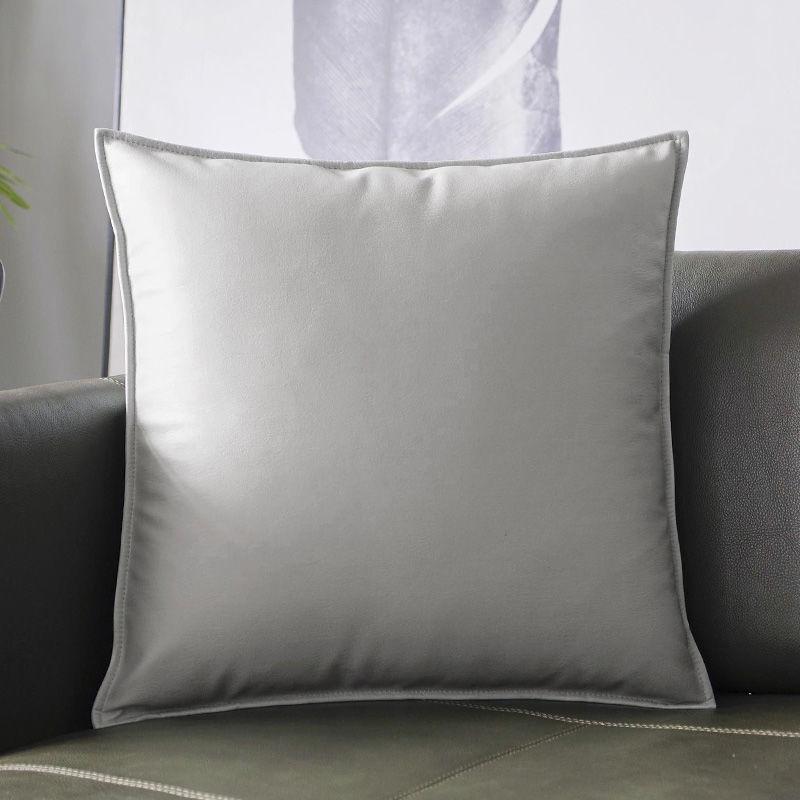 Luxury Retro Faux Leather Pillow Cover with Lychee Pattern - Soft Headboard, Office Cushion, Sofa Throw.