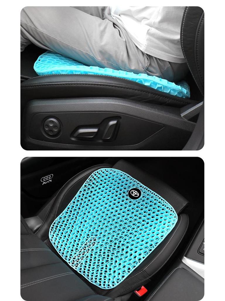 Niedlicher wabenförmiger Gel-Sitzkissenbezug, kompatibel mit Toyota, universell, atmungsaktiv, TPE-Polster für langes Sitzen.