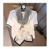 HANDUNYOU French Classic Stripe Square Scarf