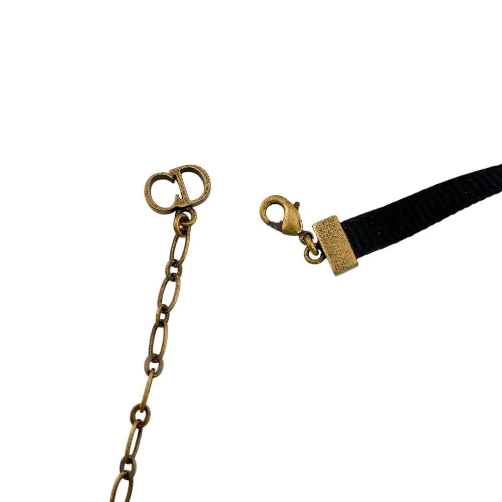 Dior Gold Plated Jadior Choker Black Gold Plated Used