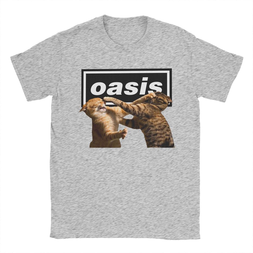 O-Oasised Gallagher Kitties T Shirt for Men Cotton Vintage T-Shirt O Neck Tee Shirt Short Sleeve Clothing Birthday Gift