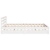 Solid Wood Bed without Mattress White 200x200 cm Pine Wood