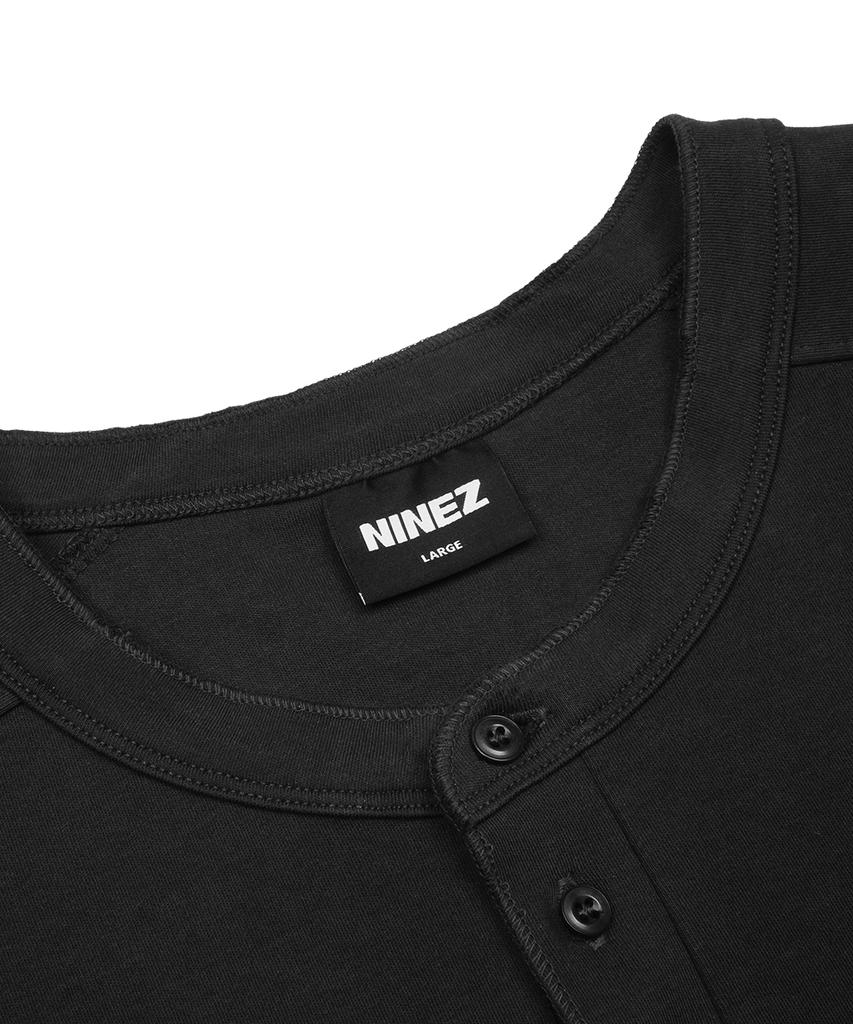 NINEZ Cotton Spandex Cut Henley Neck Muscle Fit T-Shirt (2 Colors)